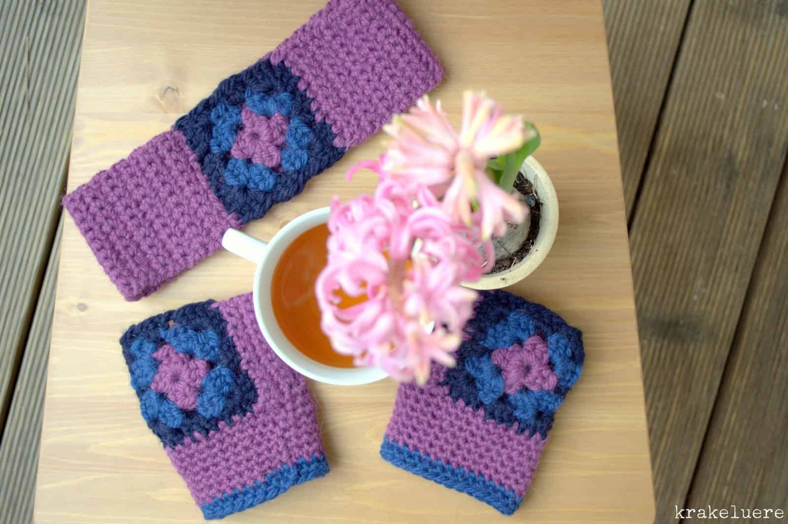 Stulpen und Stirnband mit Granny Squares