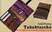 Tabaktasche mit Blättchen-Schnellentnahmefach