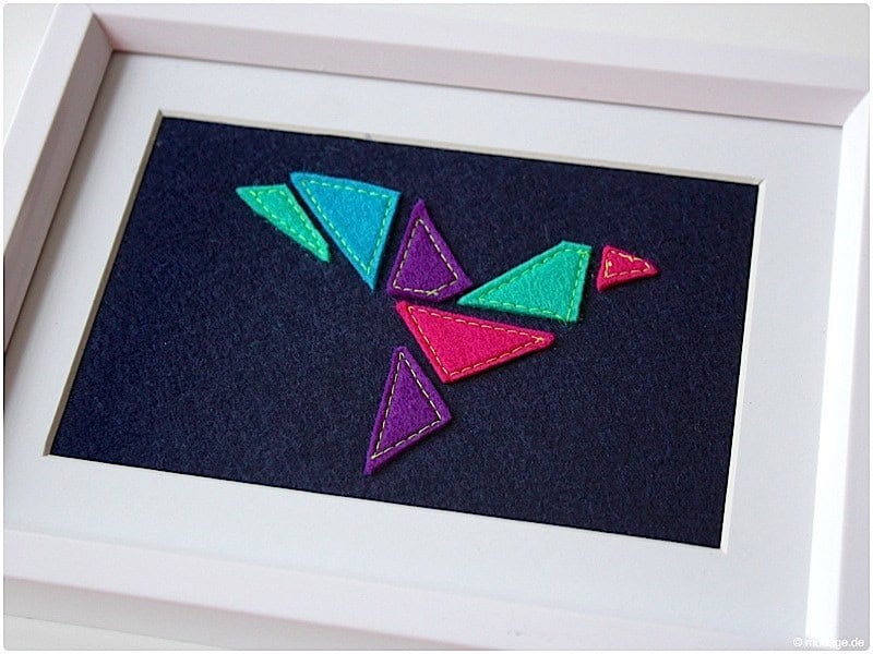 Tangram Wandbilder aus Filz