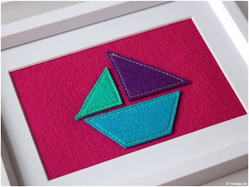 Tangram Wandbilder aus Filz