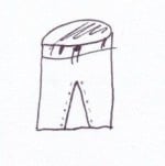 R….y (englisches Wort für Wiederholung)  Jeanstasche nachgenäht
