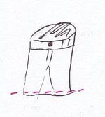 R….y (englisches Wort für Wiederholung)  Jeanstasche nachgenäht