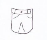 R….y (englisches Wort für Wiederholung)  Jeanstasche nachgenäht
