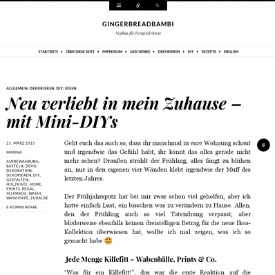 Gingerbreadbambi - Nestbau für Fortgeschrittene