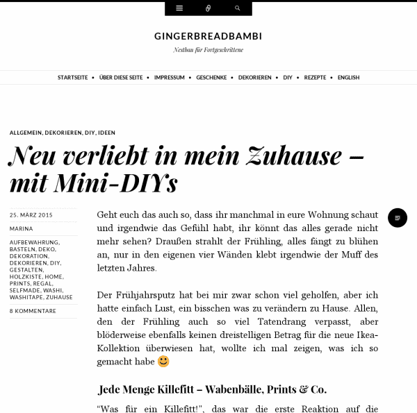 Gingerbreadbambi – Nestbau für Fortgeschrittene
