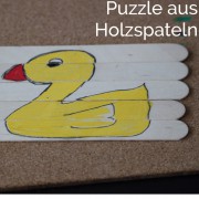 Puzzle aus Holzspateln