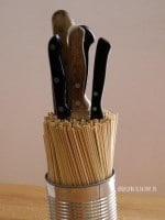 Messerblock mit Schaschlikspießen