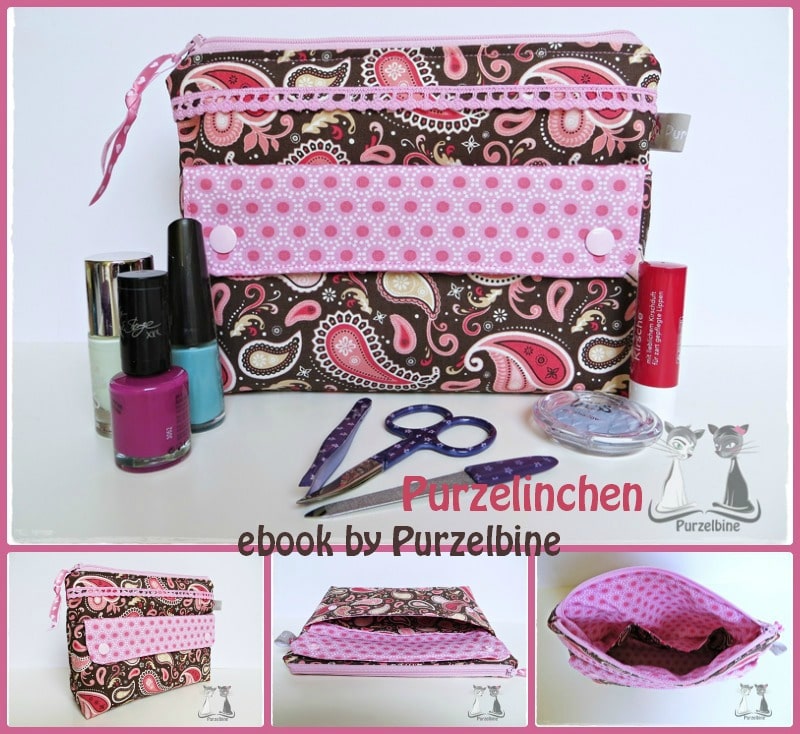 ebook Nähanleitung Kosmetiktäschchen Purzelinchen