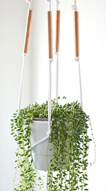 Edle DIY Makramee Blumenampel mit Kupferrohr