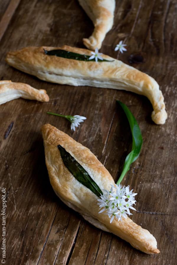 Gefüllte Bärlauch-Blätterteig-Blätter … soooo lecker!