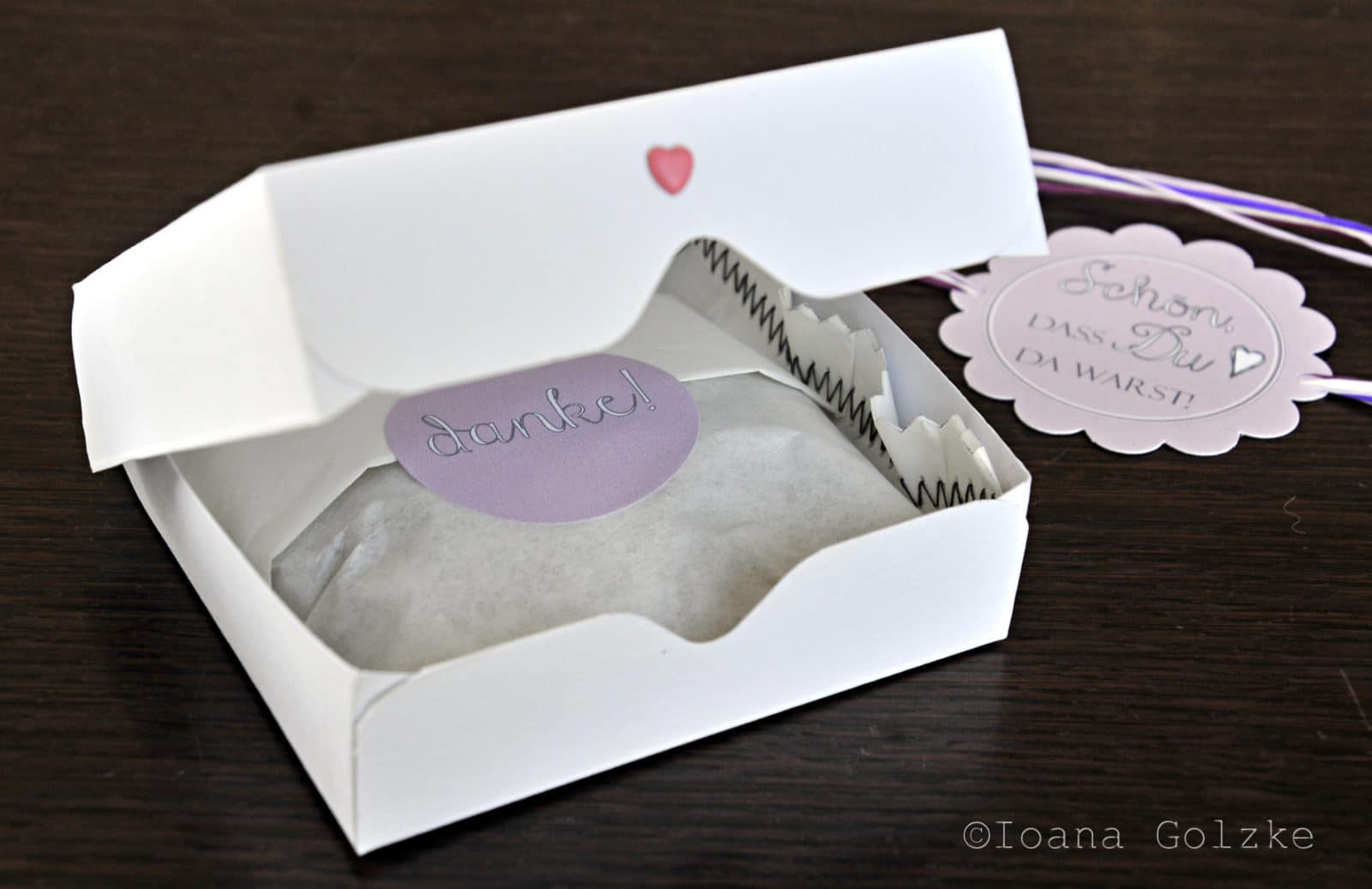 Geschenkbox / Pizzabox für Cookies
