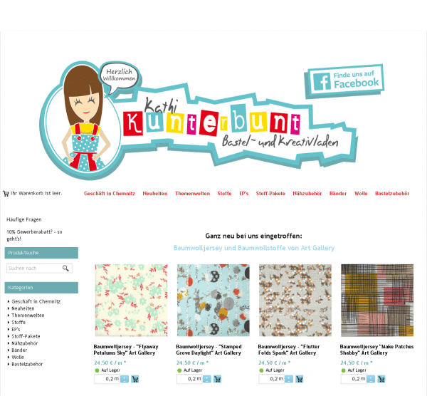 Willkommen bei Kathi Kunterbunt – Stoffe, Nähzubehör & mehr…