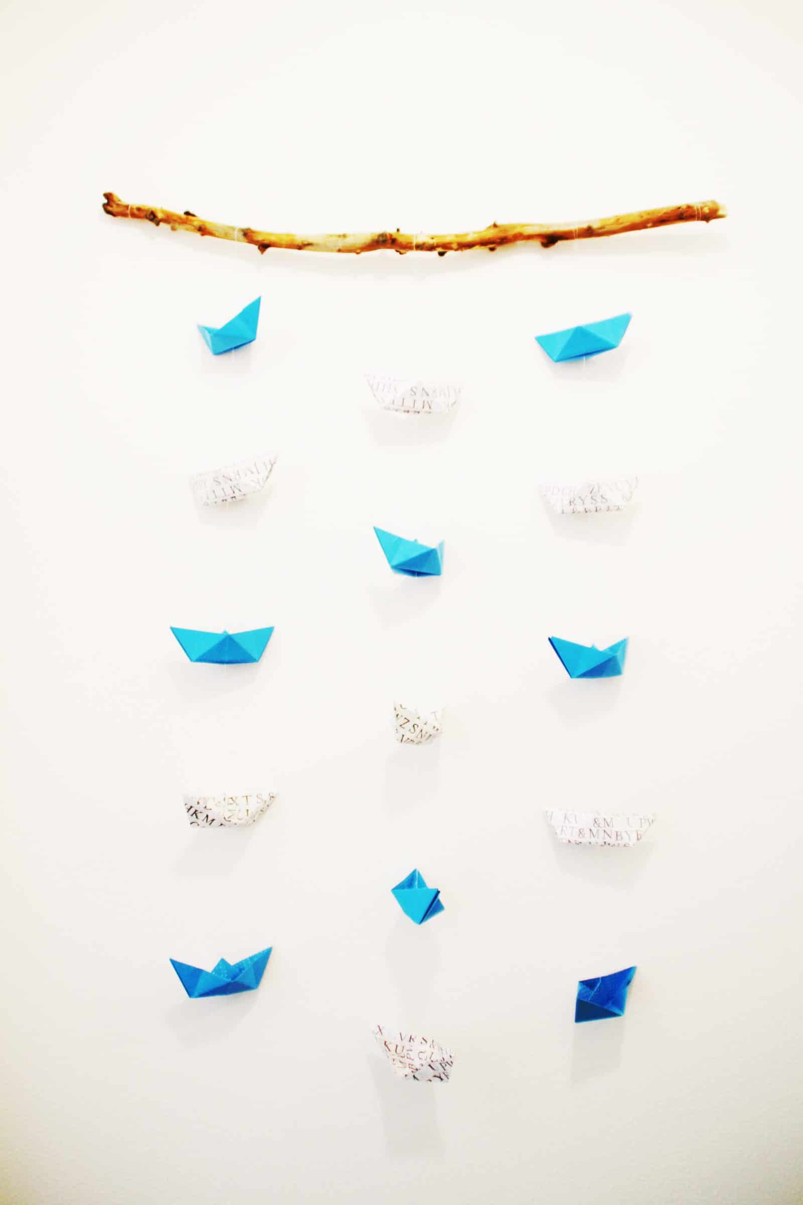 Papierboot-Mobile