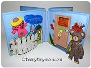 Quiet book Teddyhaus Schlafzimmer
