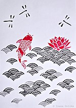 Stempel mit Japan-Muster