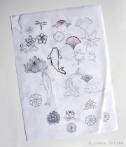 Stempel mit Japan-Muster
