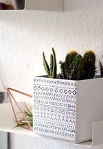 Supereinfaches DIY: Blumentopf mit Ethno Muster