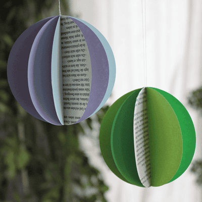 Upcycling Frühlingsdekoration: bunte Papier-Kugeln