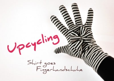 Upcycling: Shirt goes Fingerhandschuhe