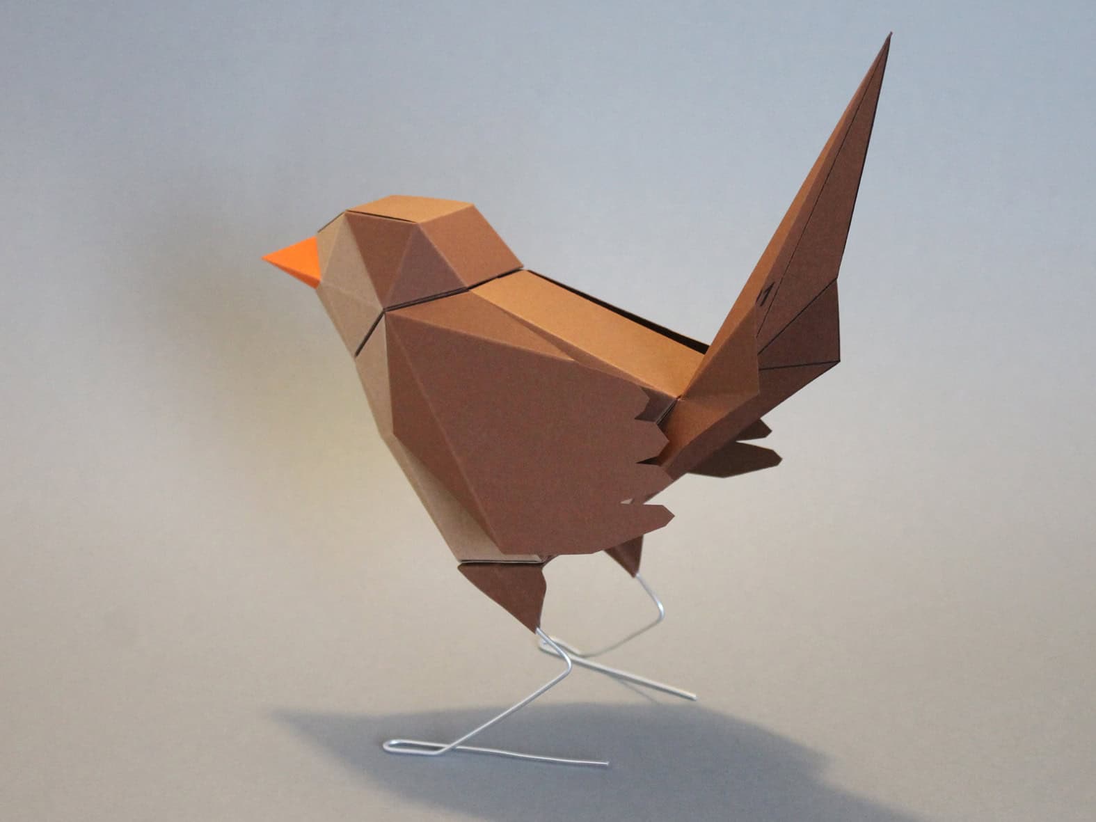 Zaunkönig aus Papier