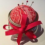 Pincushion Jar oder Nadelkissen-Glas