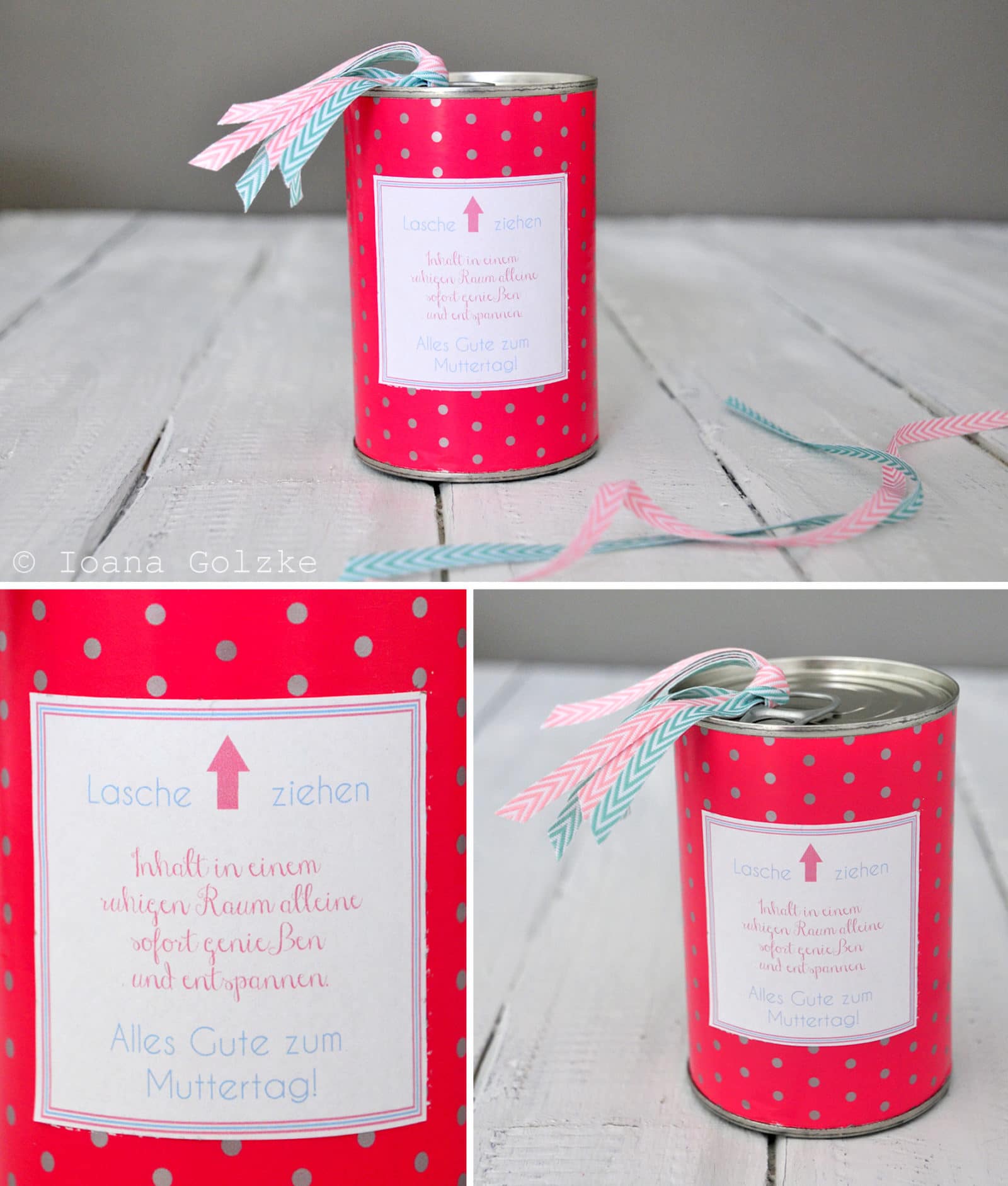 4 Geschenke zum Muttertag im Glas und in der Dose inkl. Freebies