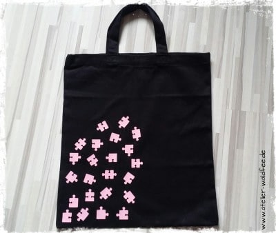 Baumwolltasche mit Puzzle-Freebie