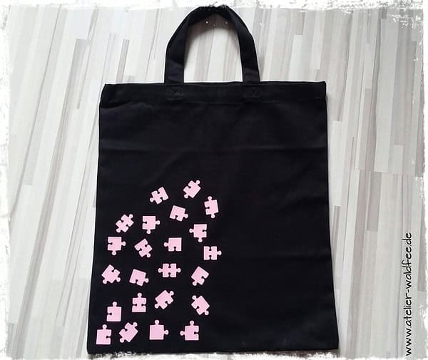 Baumwolltasche mit Puzzle-Freebie