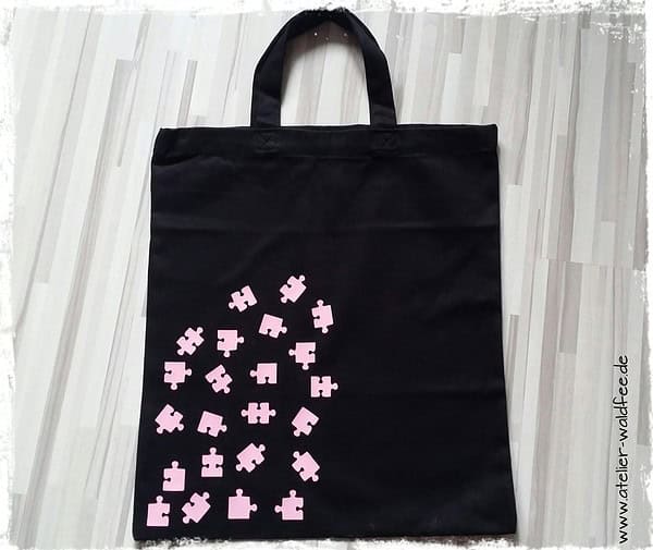 Baumwolltasche mit Puzzle-Freebie