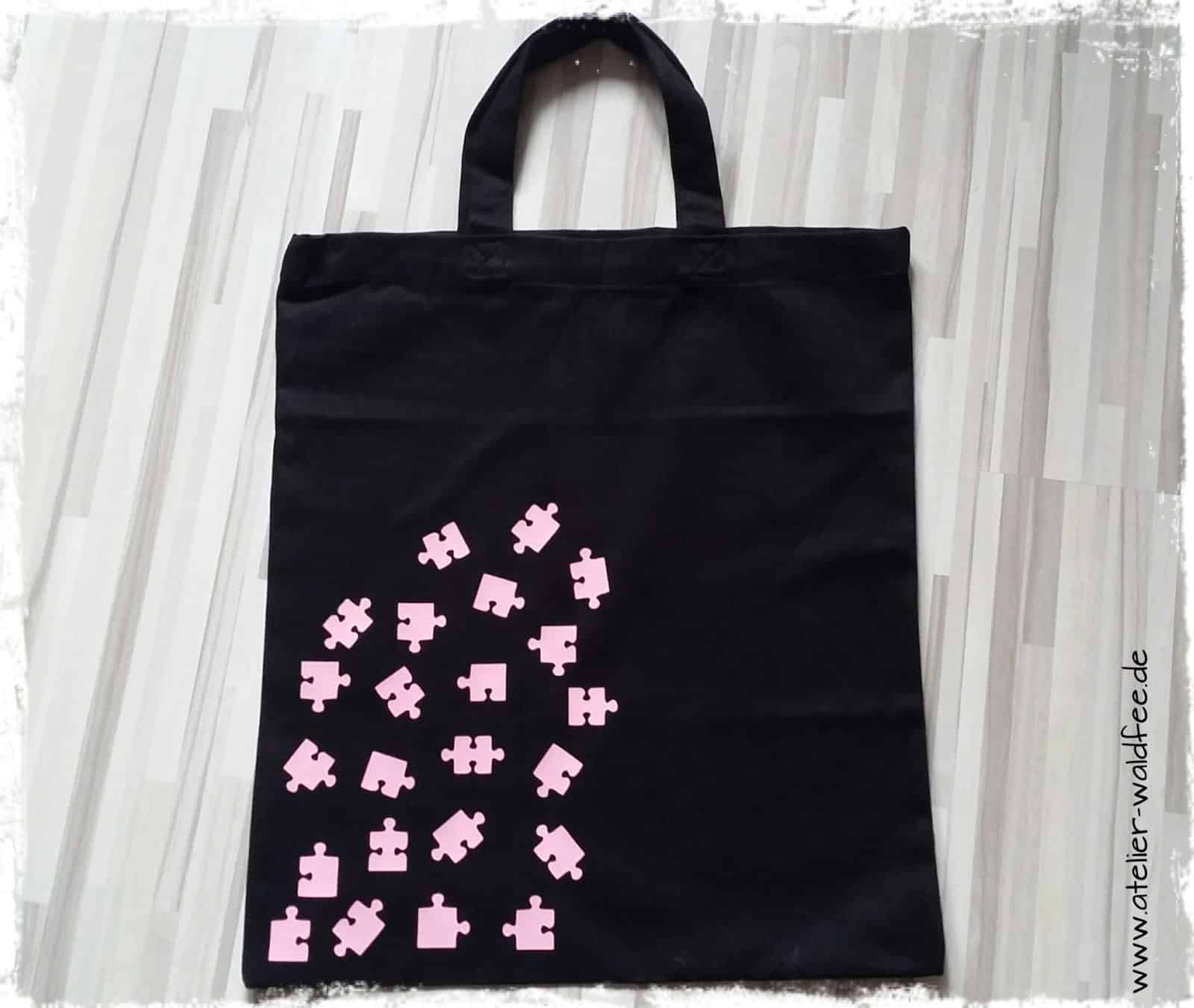 Baumwolltasche mit Puzzle-Freebie