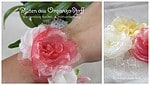 Blumen aus Organza-Stoff (Kostenlose Bastel- und Nähanleitung)