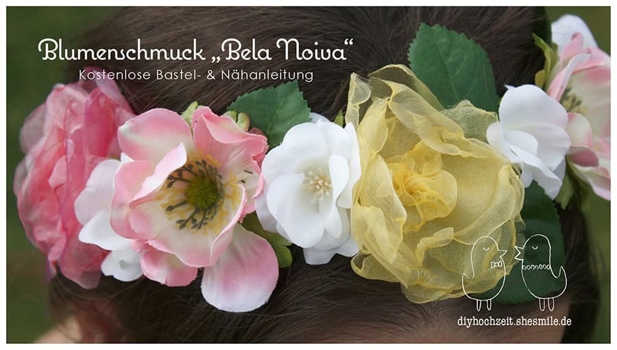 Blumen aus Organza-Stoff (Kostenlose Bastel- und Nähanleitung)