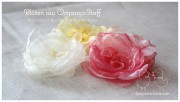 Blumen aus Organza-Stoff (Kostenlose Bastel- und Nähanleitung)