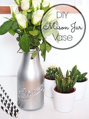 DIY Mason Jar Vase auf Tobeyoutiful