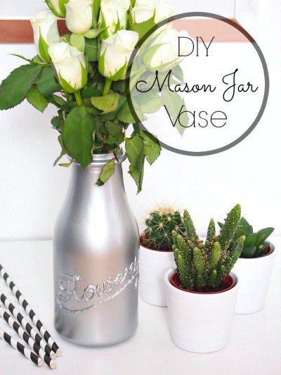 DIY Mason Jar Vase auf Tobeyoutiful