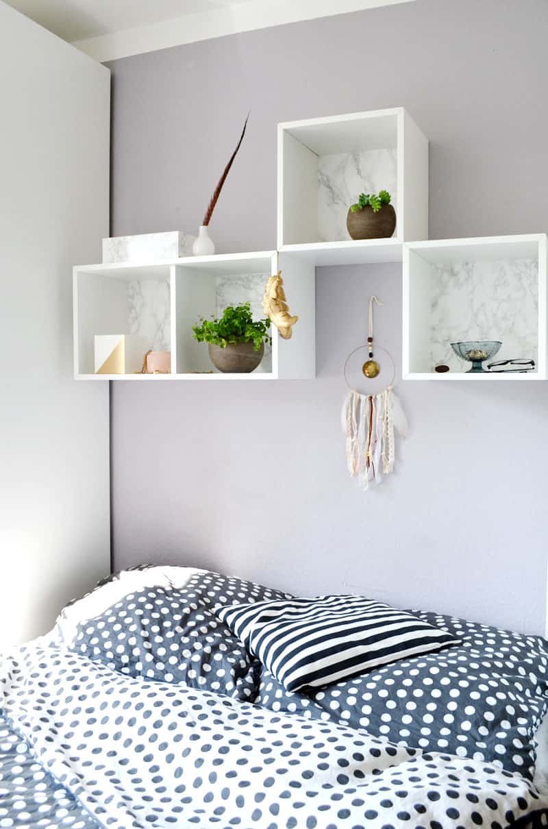 Edle DIY Wandregale im Marmorlook
