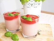 Erdbeer-Basilikum-Pudding