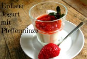 Erdbeer Jogurt mit Pfefferminz