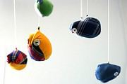 Genähtes Eulen-Mobile