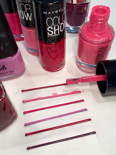 Haarklammern mit Nagellack upcyclen