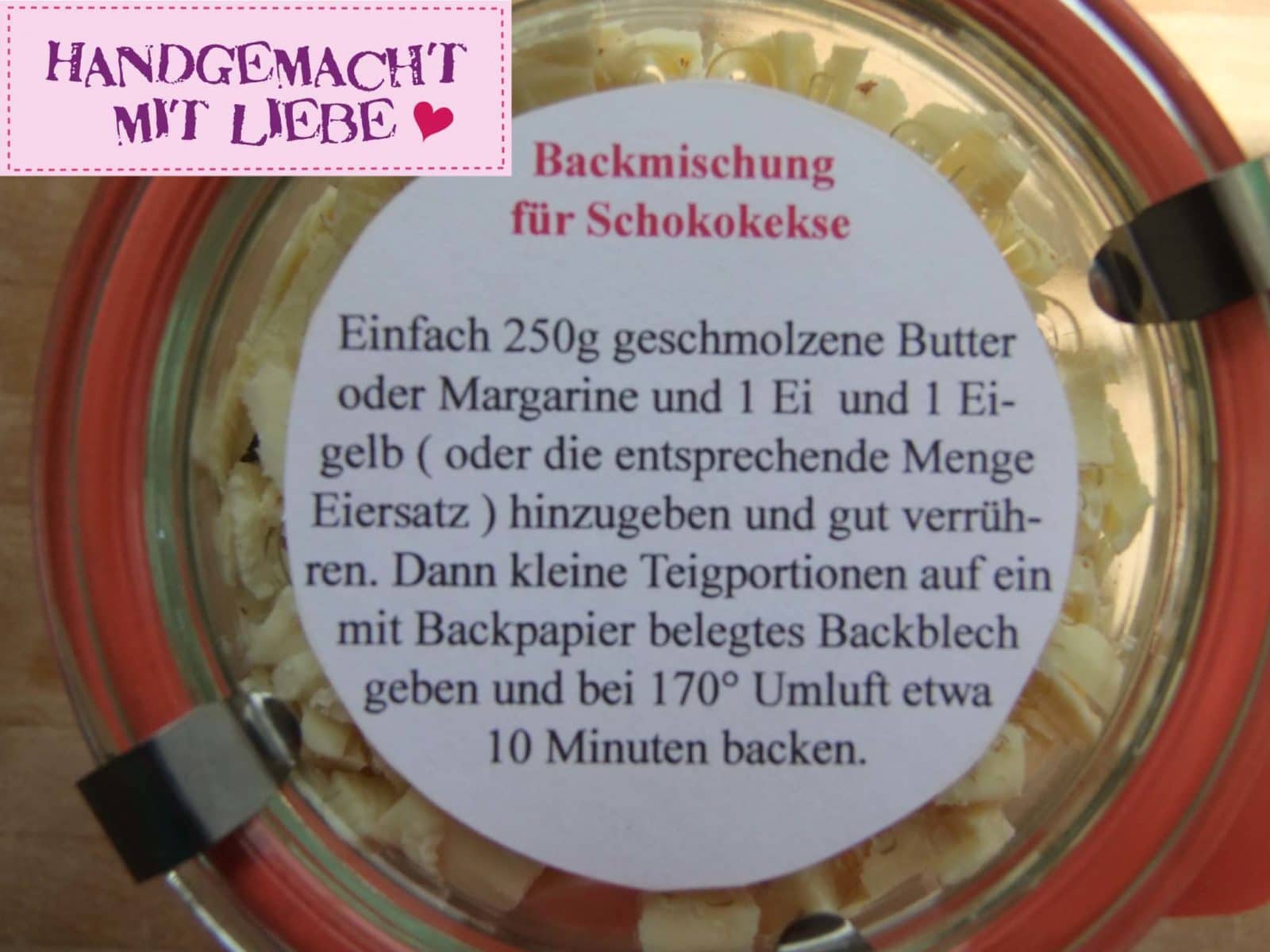 Keksbackmischung im Glas