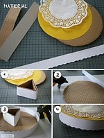 DIY-Tortenteller aus Pappe, Zitronen-Küchlein und Muttertag-Geschenk