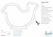 Vögelchen – Schnittmuster auf Stoff