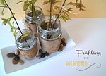 Vase aus Marmeladenglas