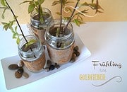 Vase aus Marmeladenglas