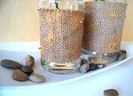 Vase aus Marmeladenglas