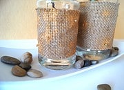 Vase aus Marmeladenglas