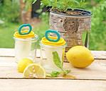 Zitroneneis und Limonade mit Zitronenverbene