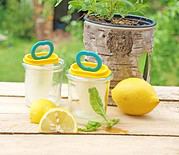 Zitroneneis und Limonade mit Zitronenverbene