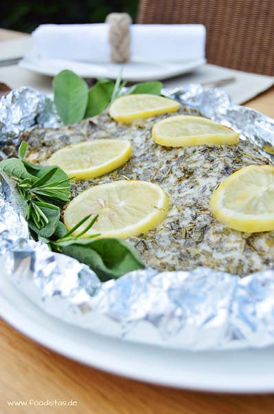 Fjordforelle mit Kräuter-Parmesan-Haube von den [Foodistas]